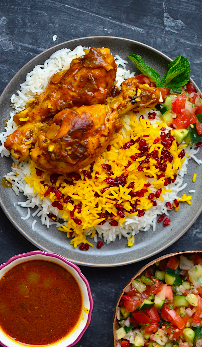 Chicken with Saffron Rice